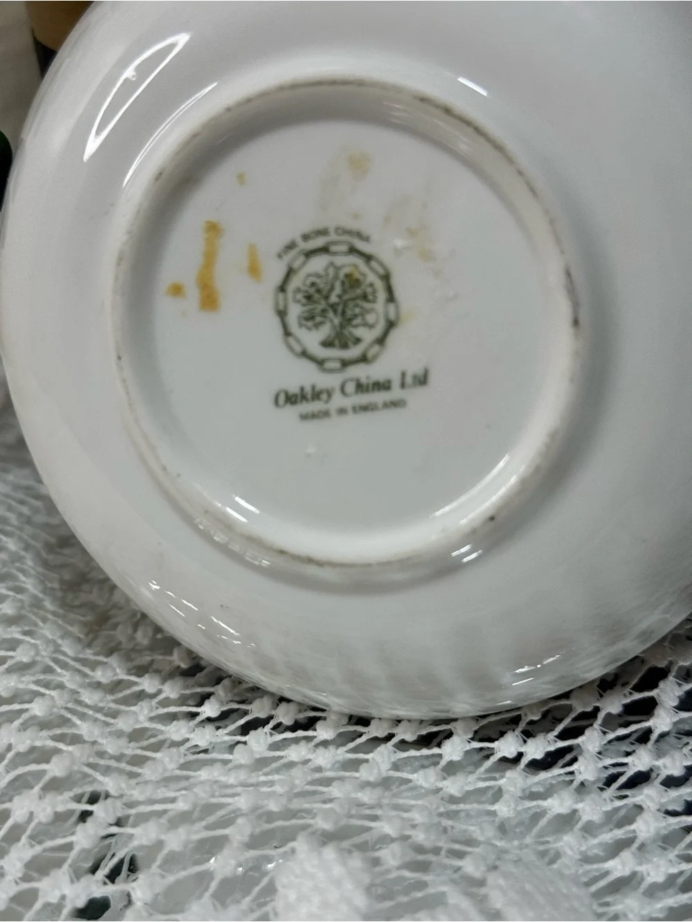 Oakley China Ltd Bone China Strawberry Butter Pat Plate 3.5